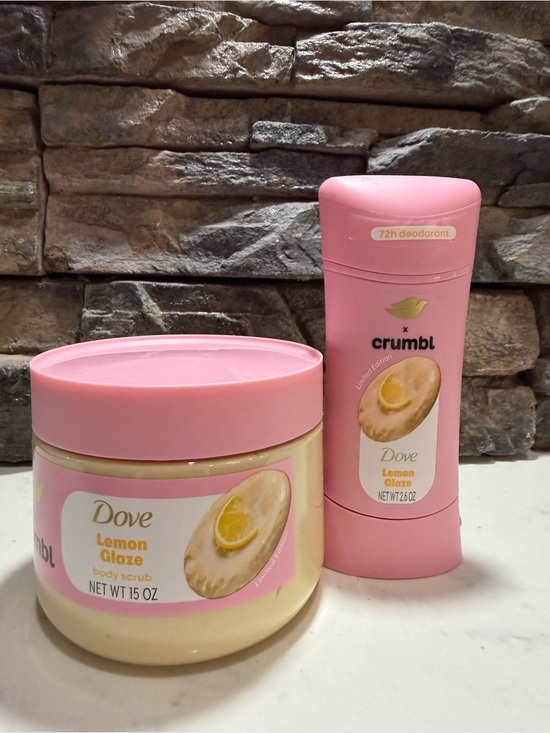 Dove x crumble Other - Dove Lemon Glaze Body Scrub & Deodorant Set - Pink